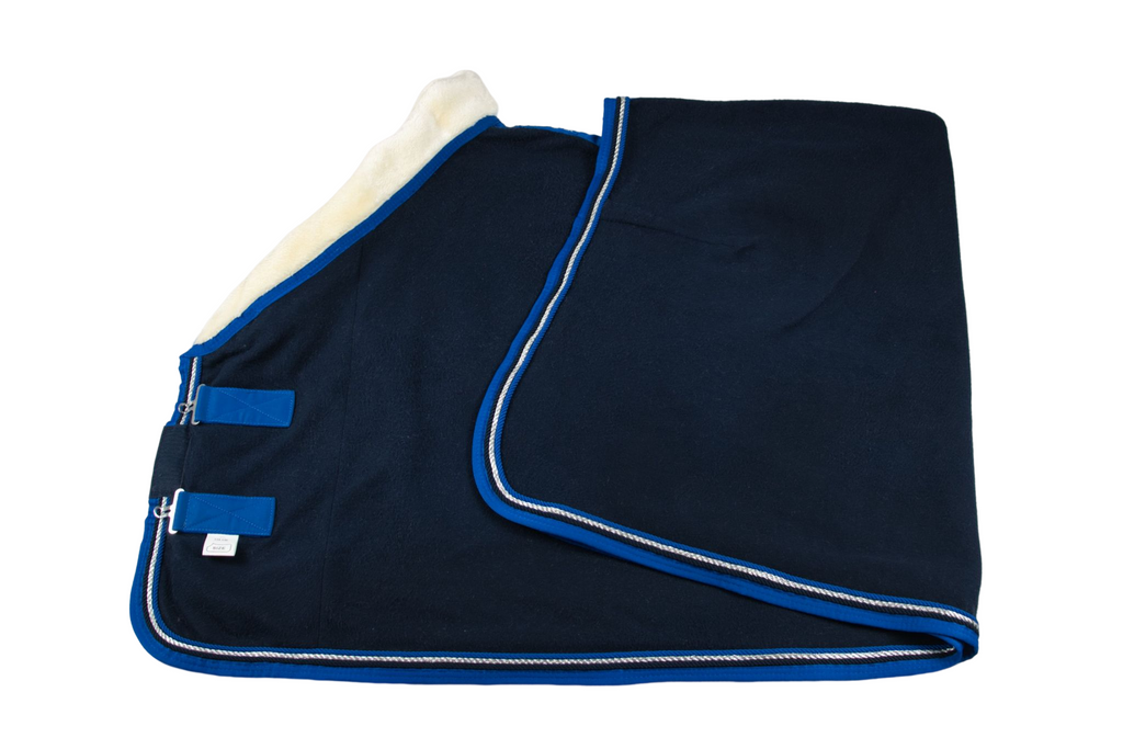 Fleece Abschwitzdecke Blau-Royalblau
