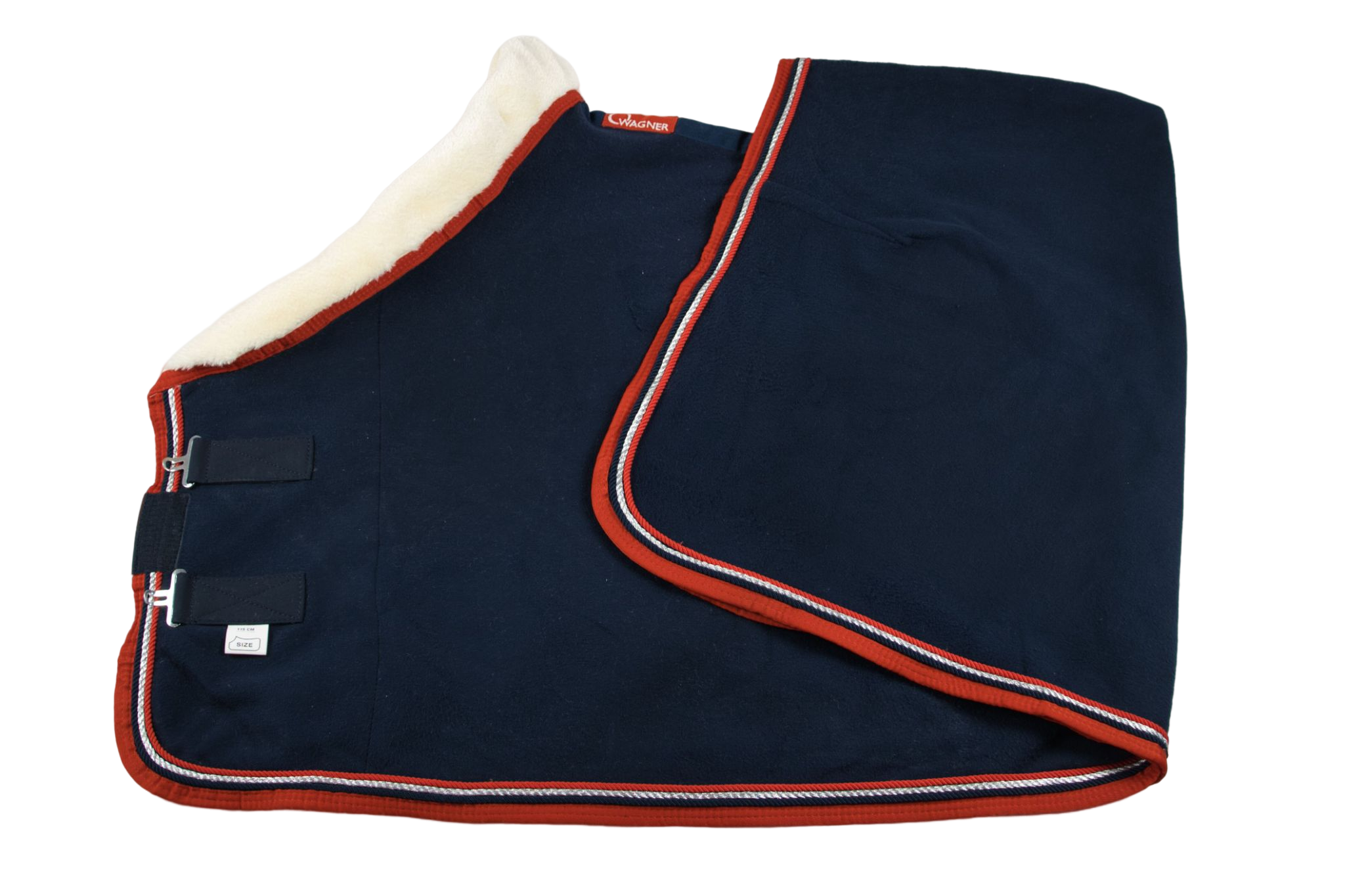 Fleece Abschwitzdecke Blau-Rot