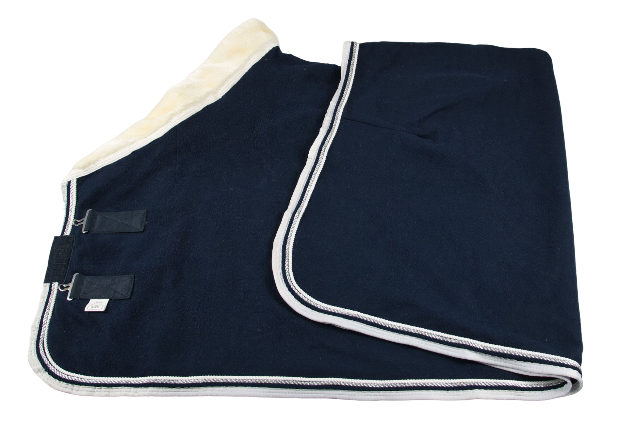 Fleece Abschwitzdecke Blau-Weiss