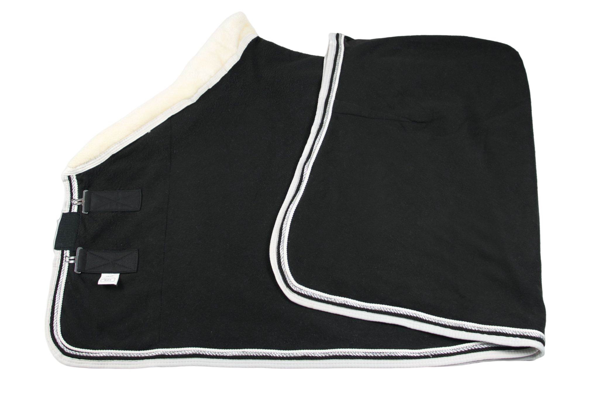 Fleece Abschwitzdecke Schwarz-Weiss