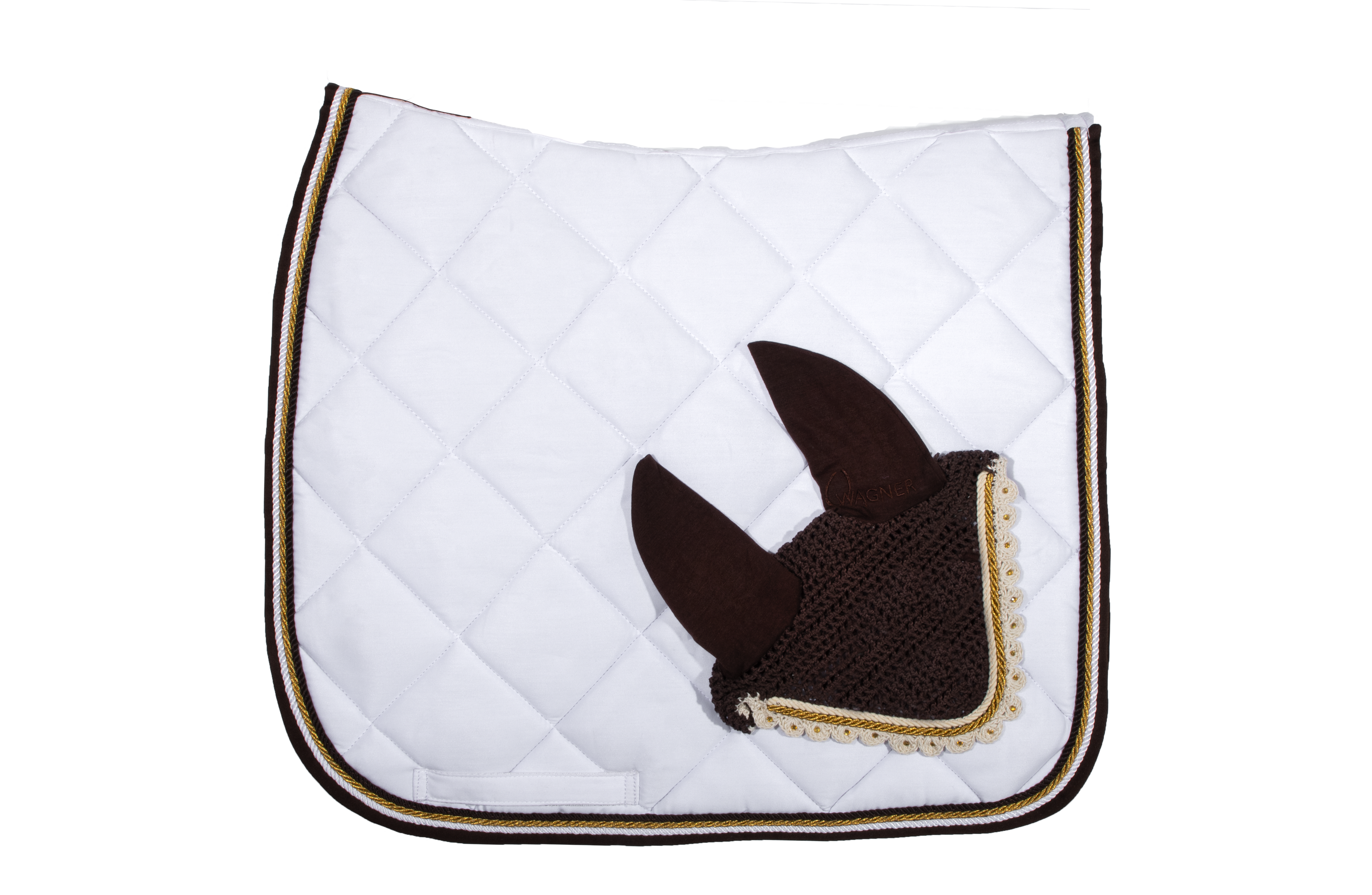 Schabrackenset – WEISS/BRAUN