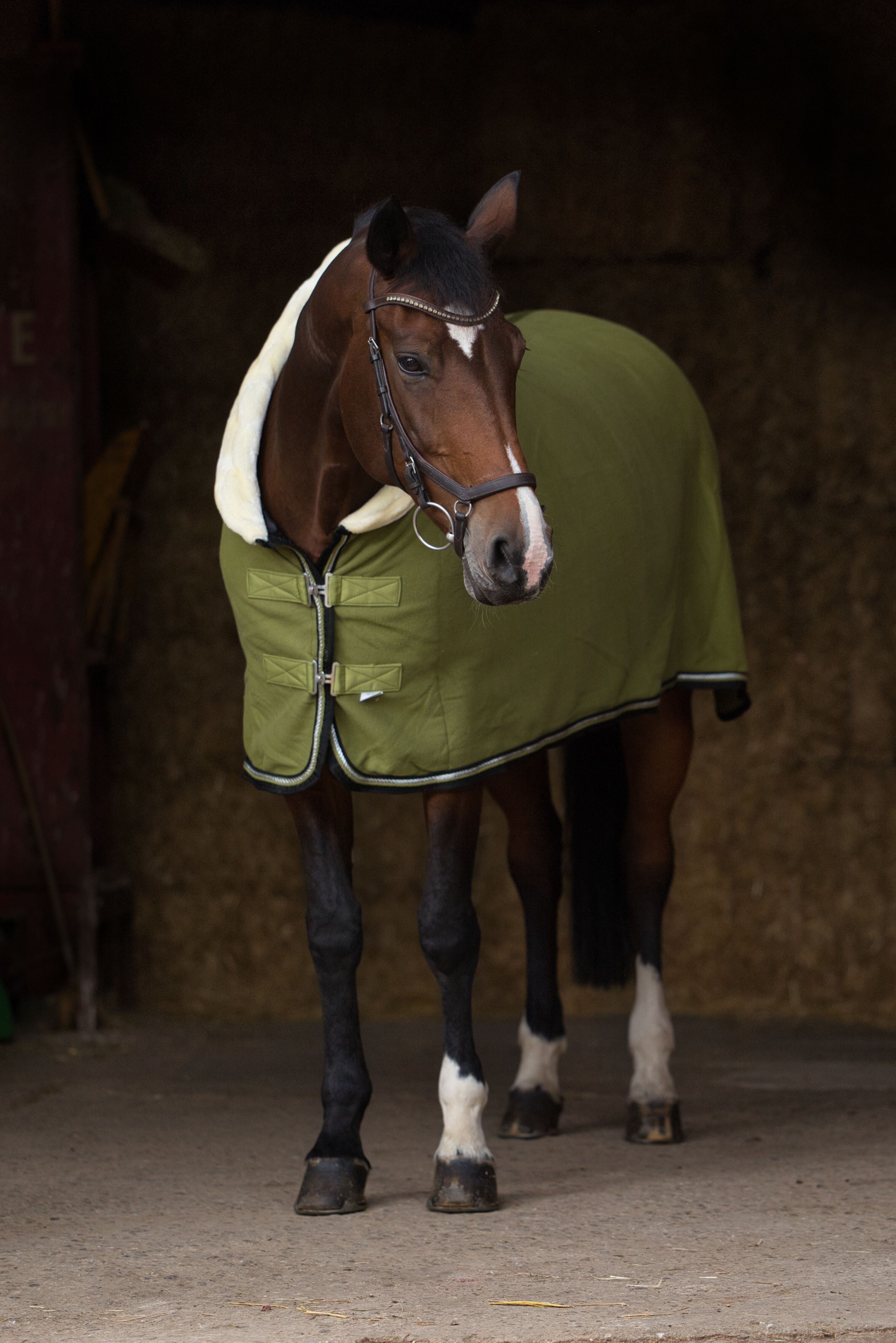 Fleece Abschwitzdecke Olive