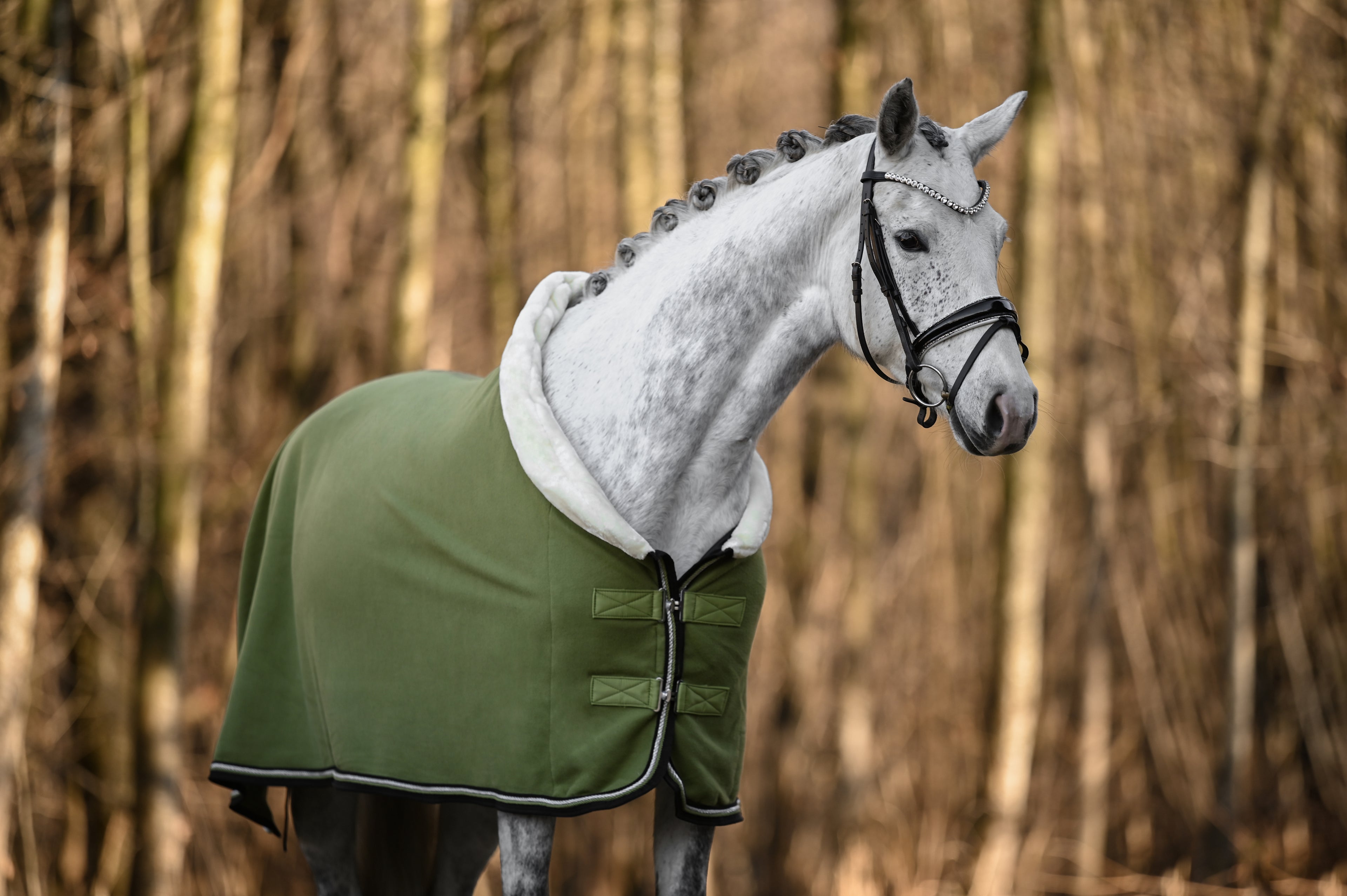 Fleece Abschwitzdecke Olive