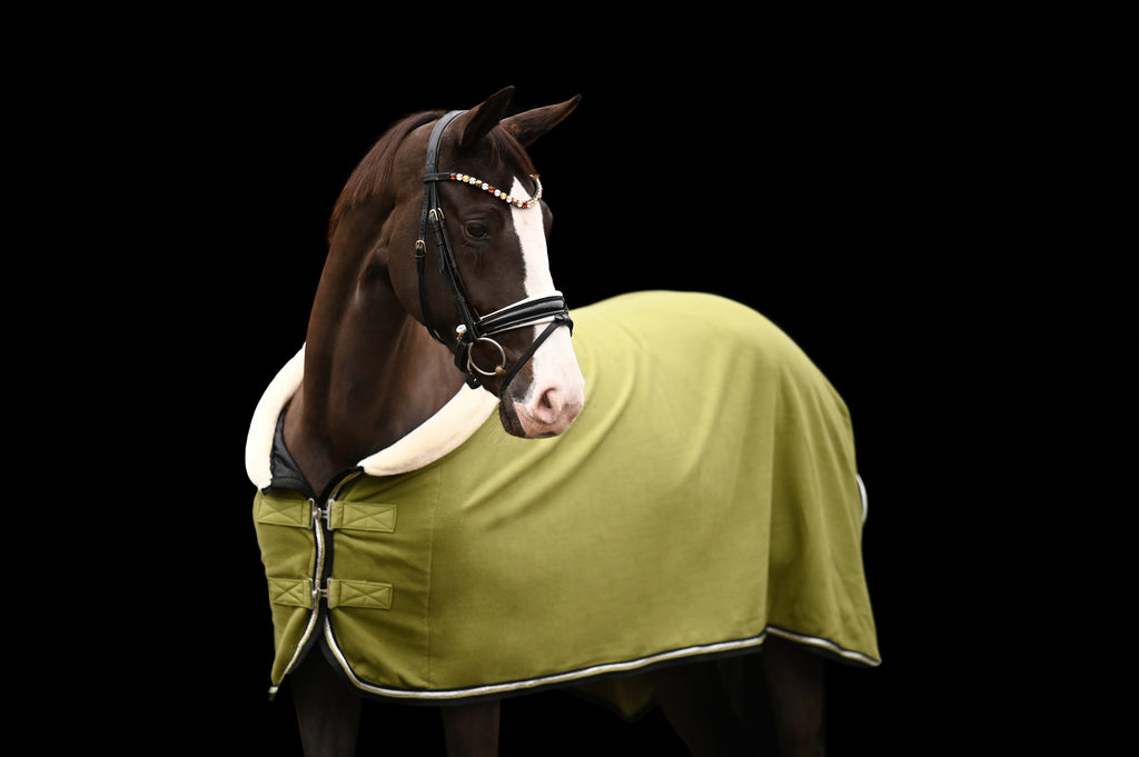 Fleece Abschwitzdecke Olive